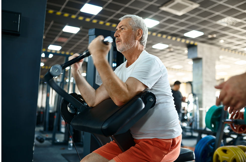 Strength training in a gym
