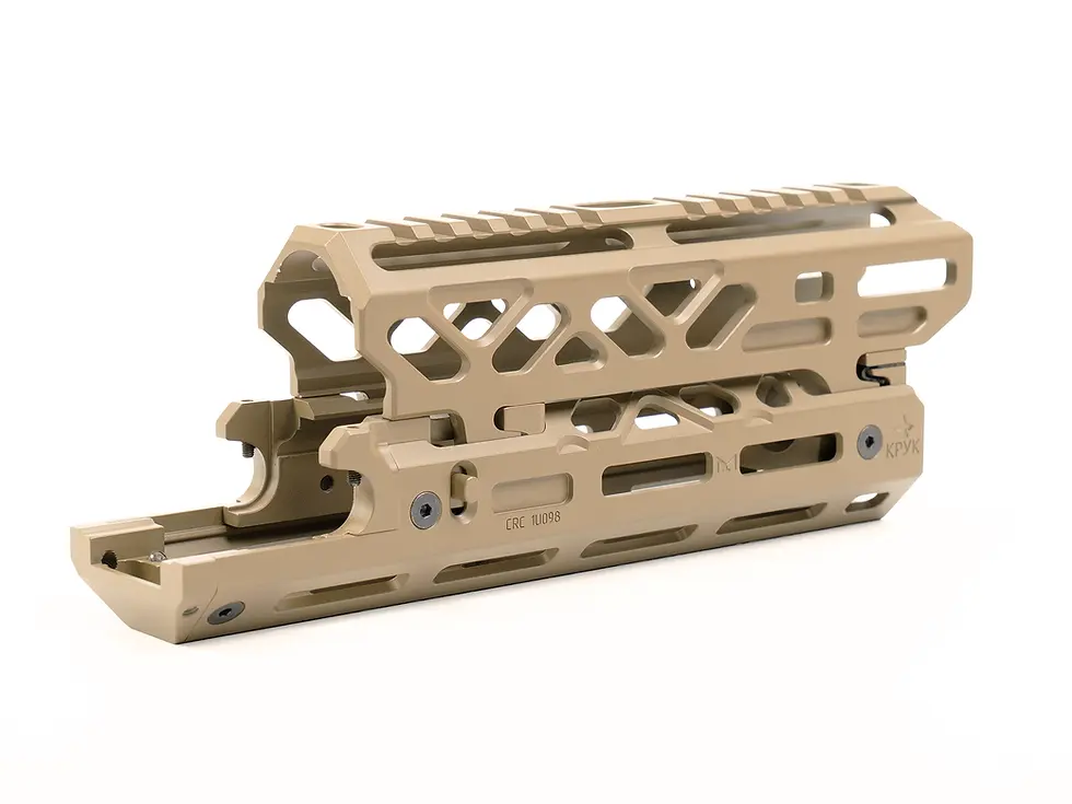 Прев'ю: Тактична цівка для ПК/ПКМ у кольорі Coyote Sand, ракурс 3/4