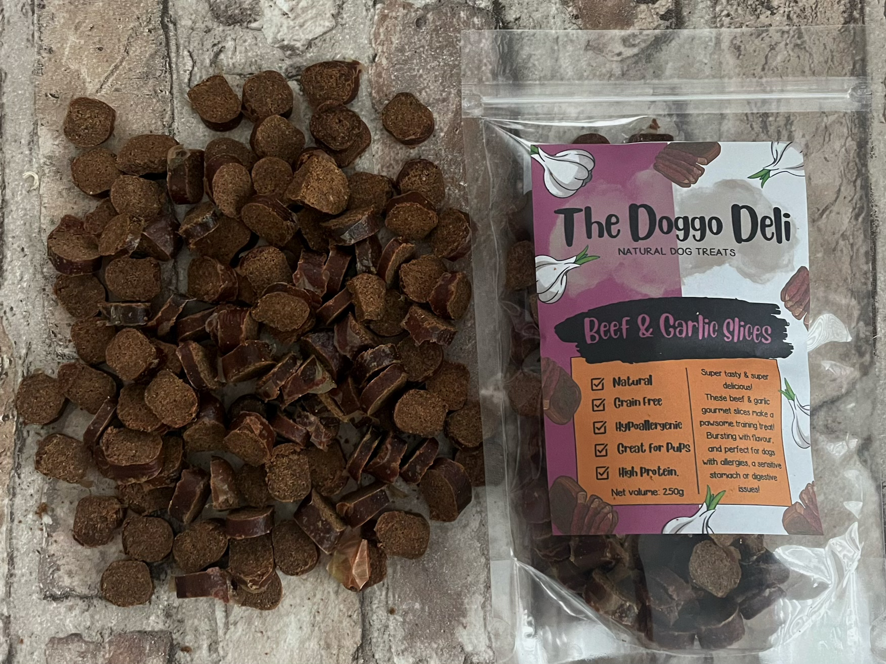 Beef & Garlic Slices (250g)