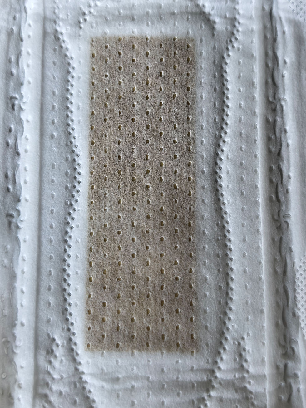 Close-up of Silver Ion Chip beneath the Topsheet