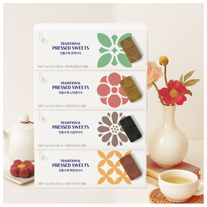 한국 전통 다식 카페 디저트 패키지 디자인 Korean traditional dasik dessert packaging design