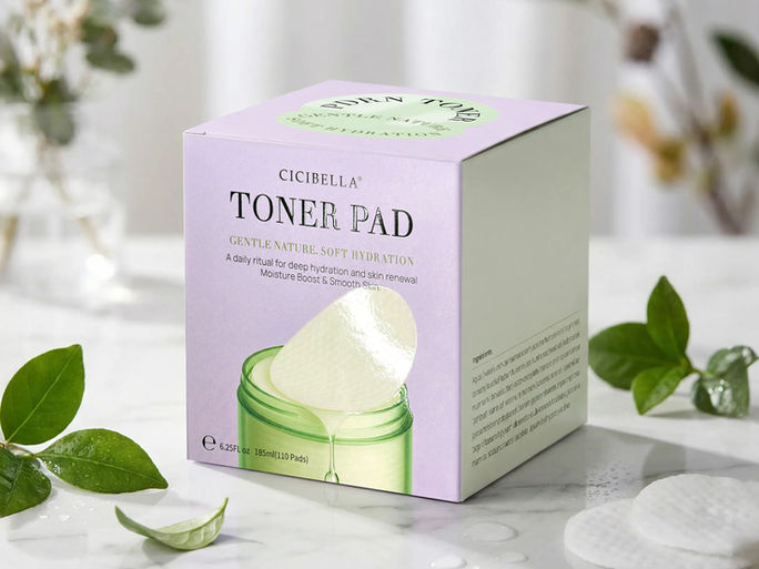 일본 시장 유통을 고려해 브랜드 이미지를 리뉴얼한 씨씨벨라 토너패드 패키지 디자인 CICIBELLA tonerpad packaging design
