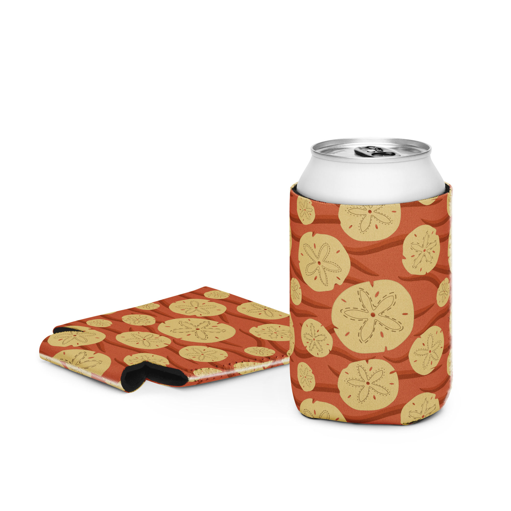 Red Sand Dollars Can Coozie