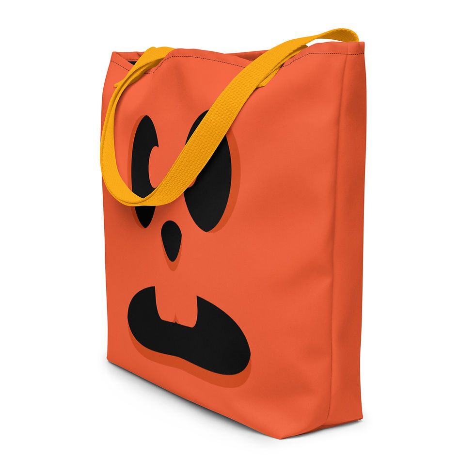 Thumbnail: Goofy Pumpkin Face Tote Bag