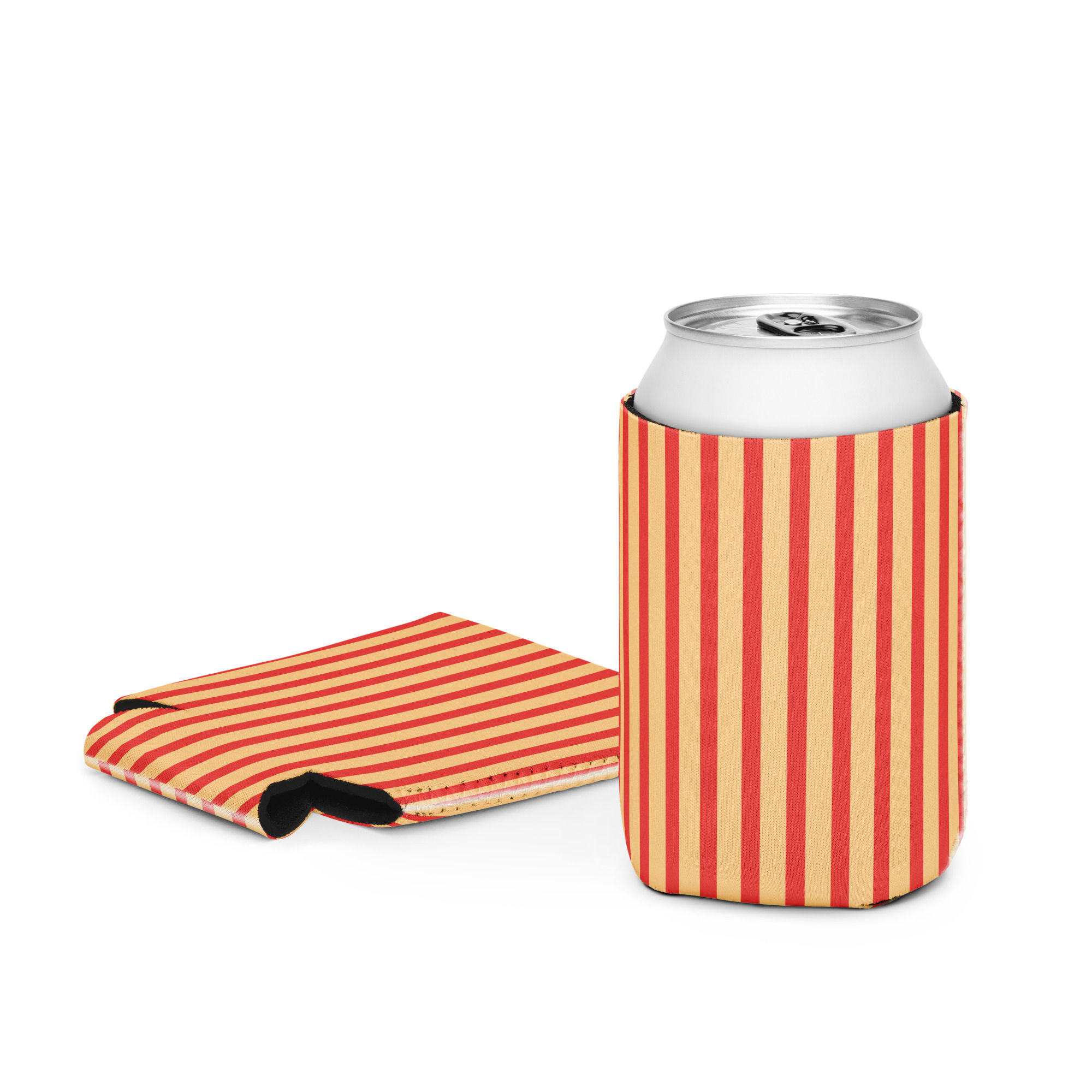 Cream Soda Stripes Can Coozie