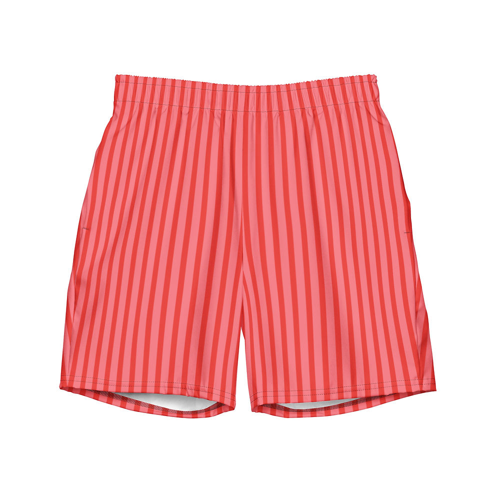 Valentines Stripes Swim Trunks
