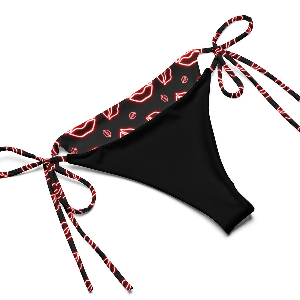Thumbnail: Red Neon Kiss String Bikini
