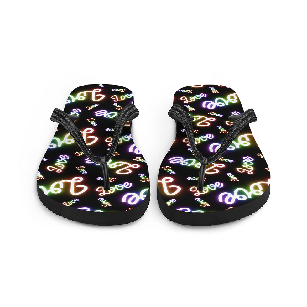 Thumbnail: Lots Of Love Neon Signs Flip-Flops