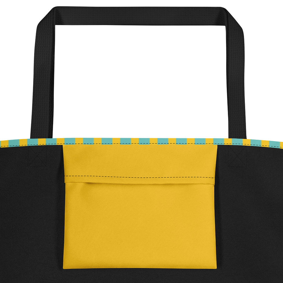 Thumbnail: Teenie Weenie Yellow Striped Large Tote Bag