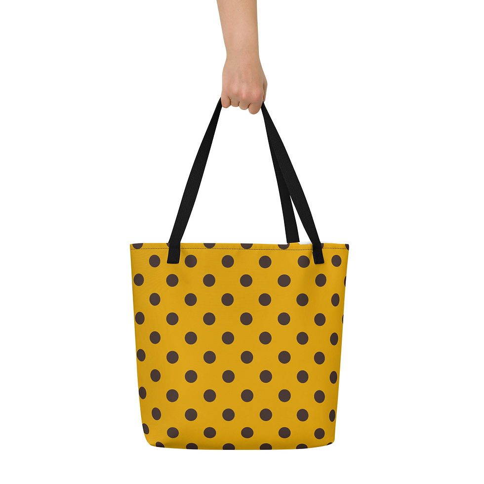 Thumbnail: Bumble Dots Large Tote Bag