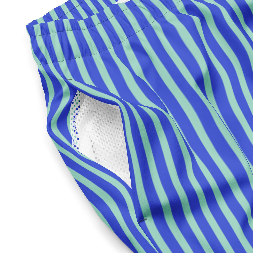 Thumbnail: Beach Towel Stripes Swim Trunks