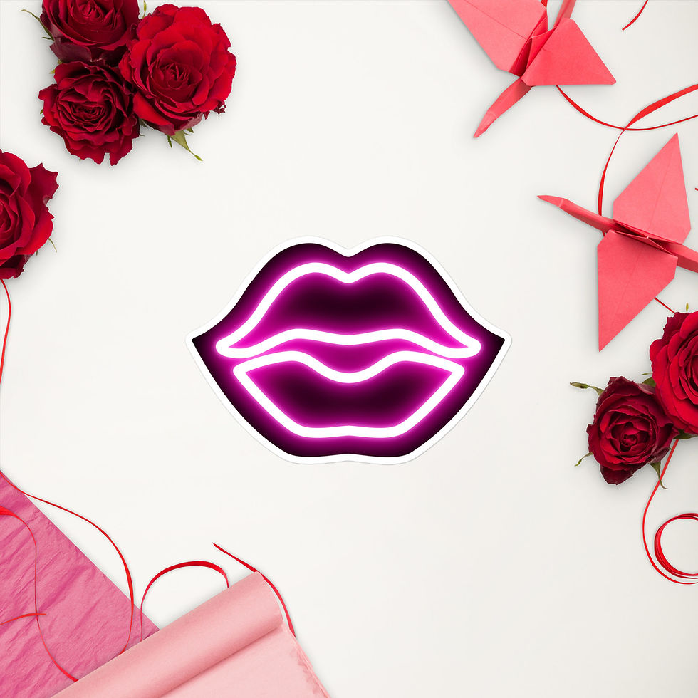 Thumbnail: Pink Neon Lips Sticker
