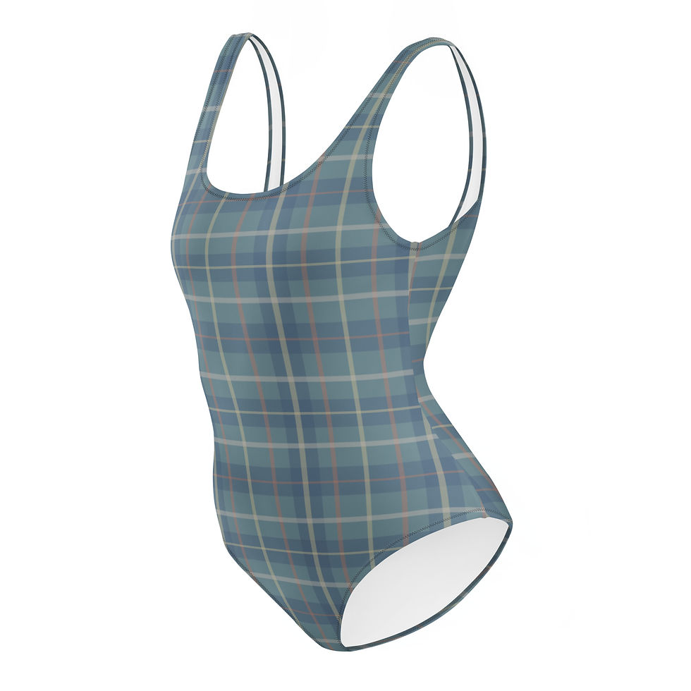 Thumbnail: Autumn Forest Plaid One-Piece Swimsuit