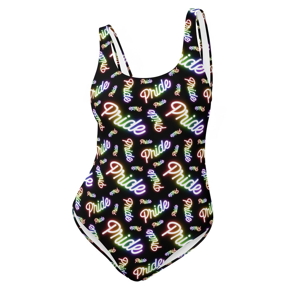 Lots Of Pride Neon Signs One-Piece Swimsuit
