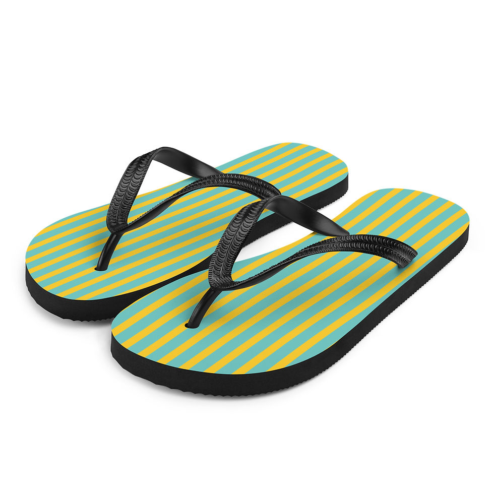 Teenie Weenie Yellow Striped Flip-Flops