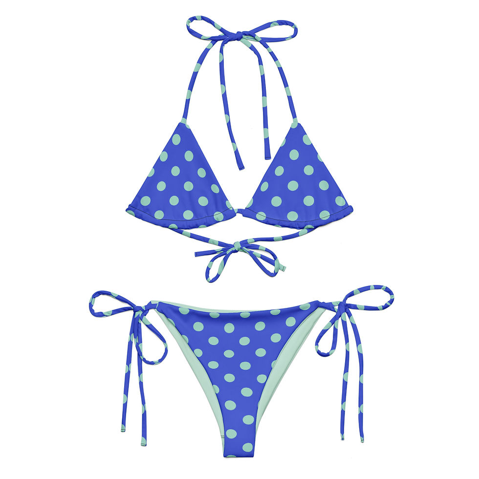 Beach Towel Dots String Bikini