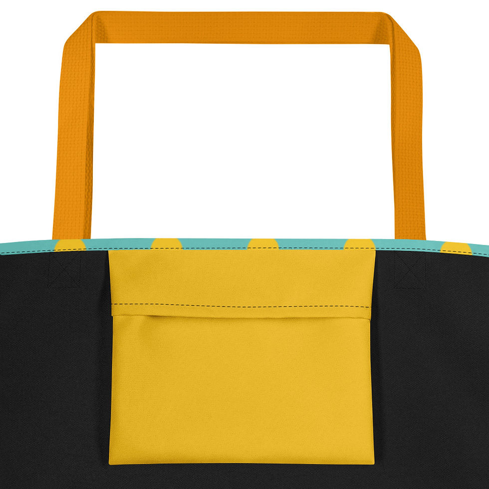 Thumbnail: Teenie Weenie Yellow Polka Dot Large Tote Bag