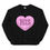 Thumbnail: His Pink Candy Heart Sweatshirt