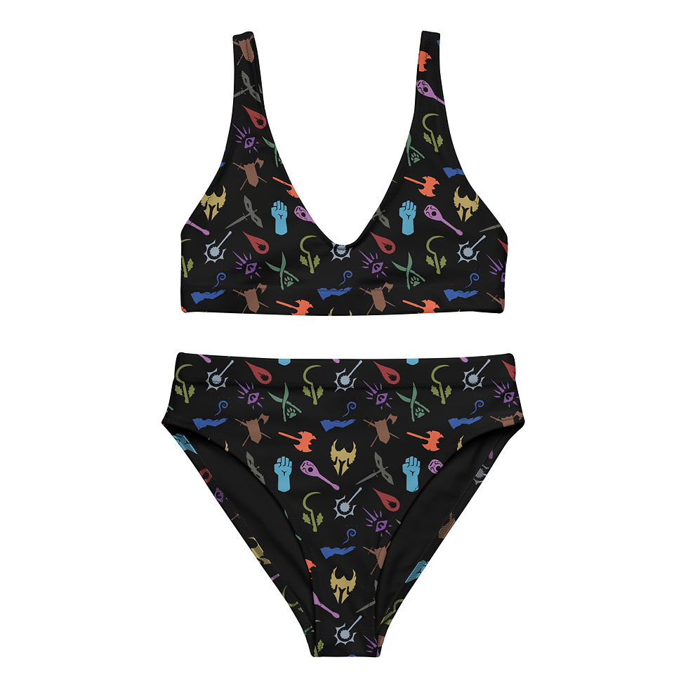 D&D Classes Black High-Waisted Bikini