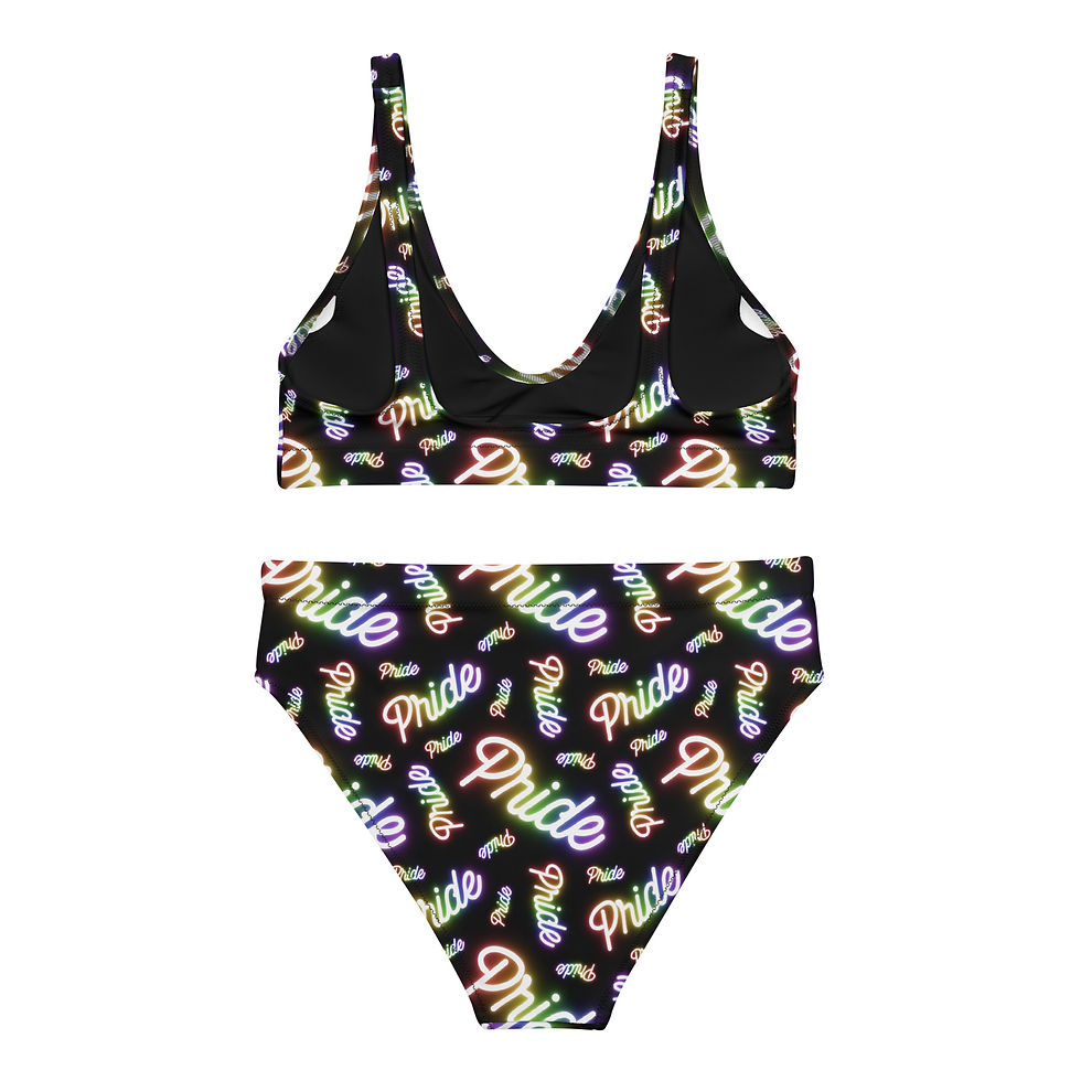 Thumbnail: Lots Of Pride Neon Signs High-Waisted Bikini