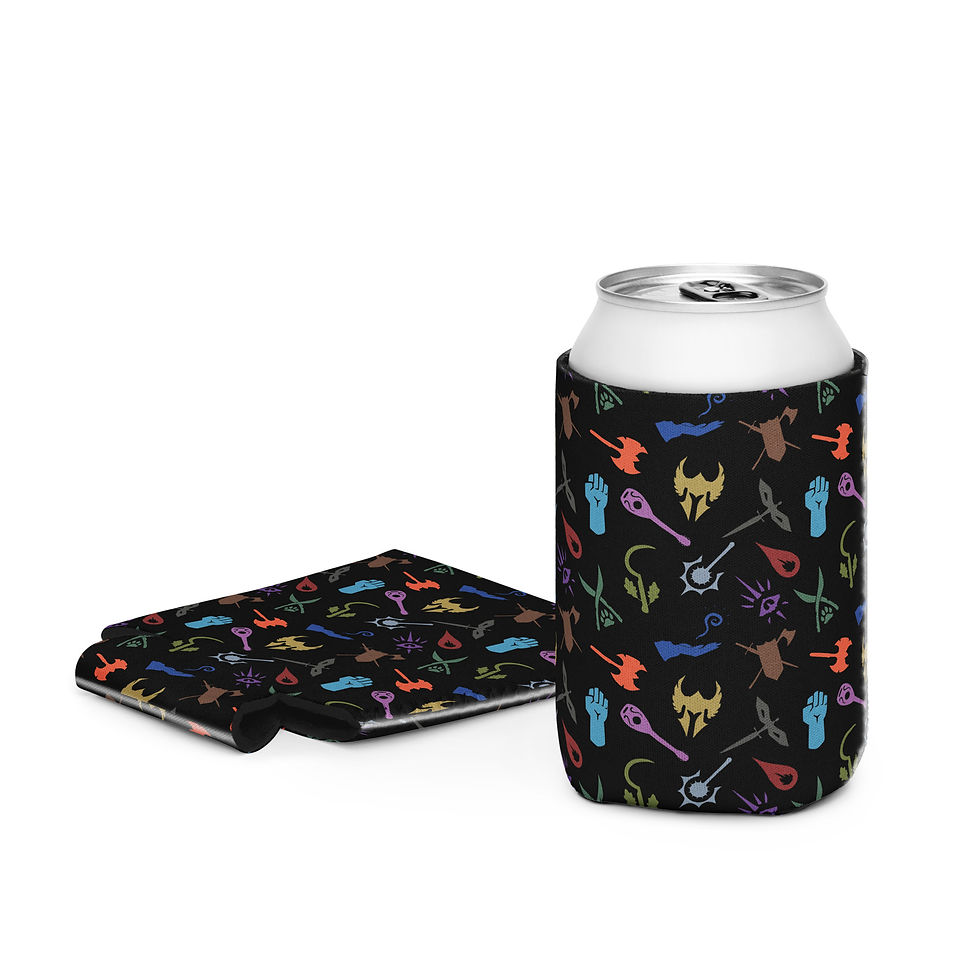 D&D Classes Black Can Coozie