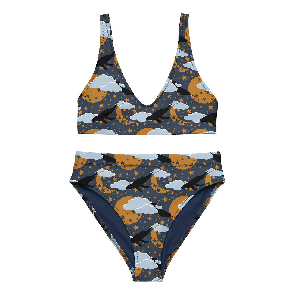 Cozy Night Sky Dream High-Waisted Bikini