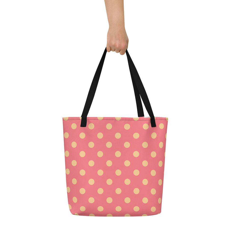 Thumbnail: Bubba Shrimp Dots Large Tote Bag