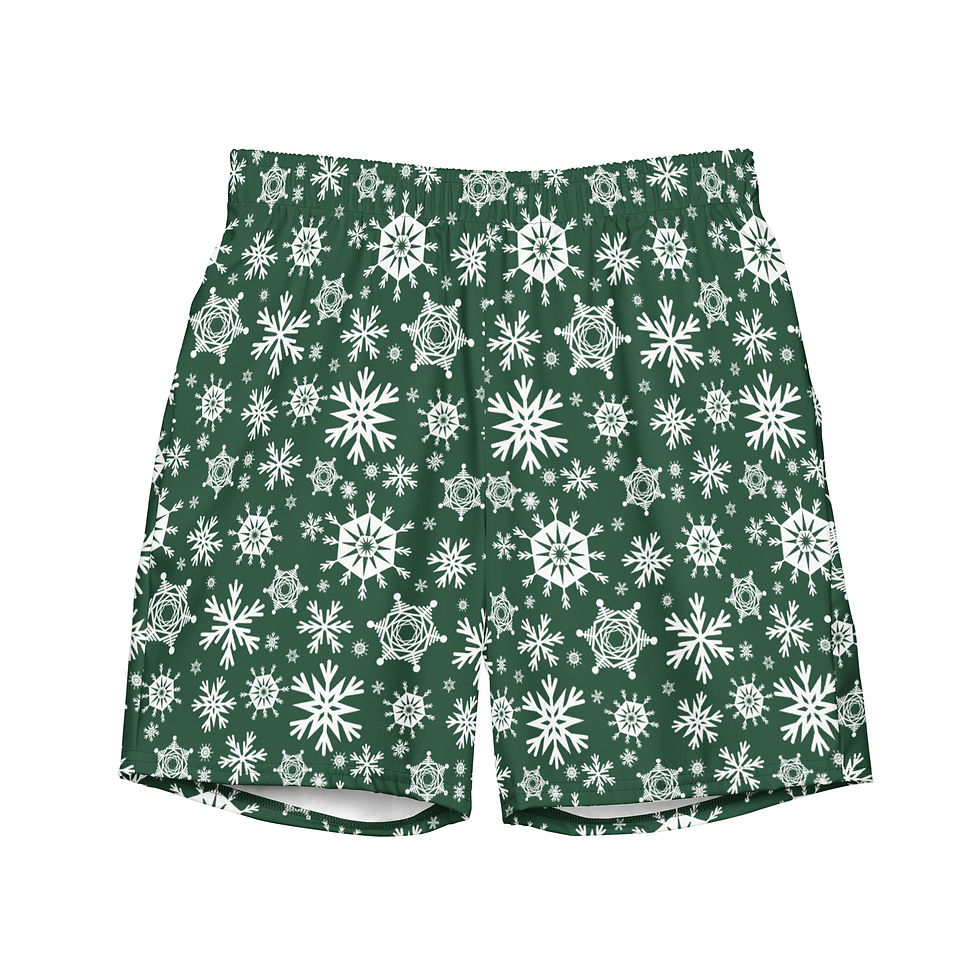 Pine Snowflakes Swim Trunks