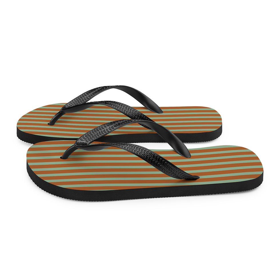 Thumbnail: Mint Forest Stripes Flip-Flops