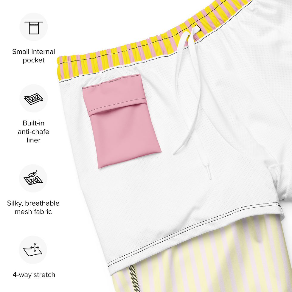 Thumbnail: Cotton Candy Stripes Swim Trunks