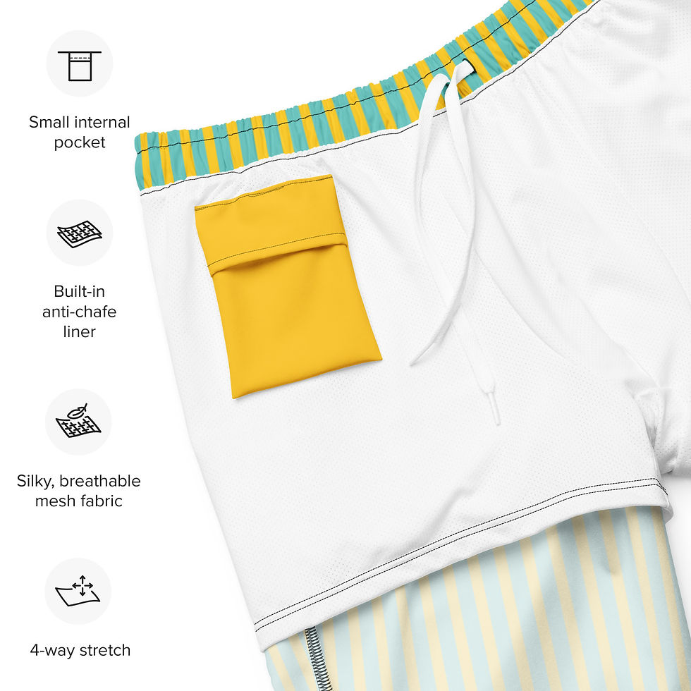 Thumbnail: Teenie Weenie Yellow Striped Swim Trunks