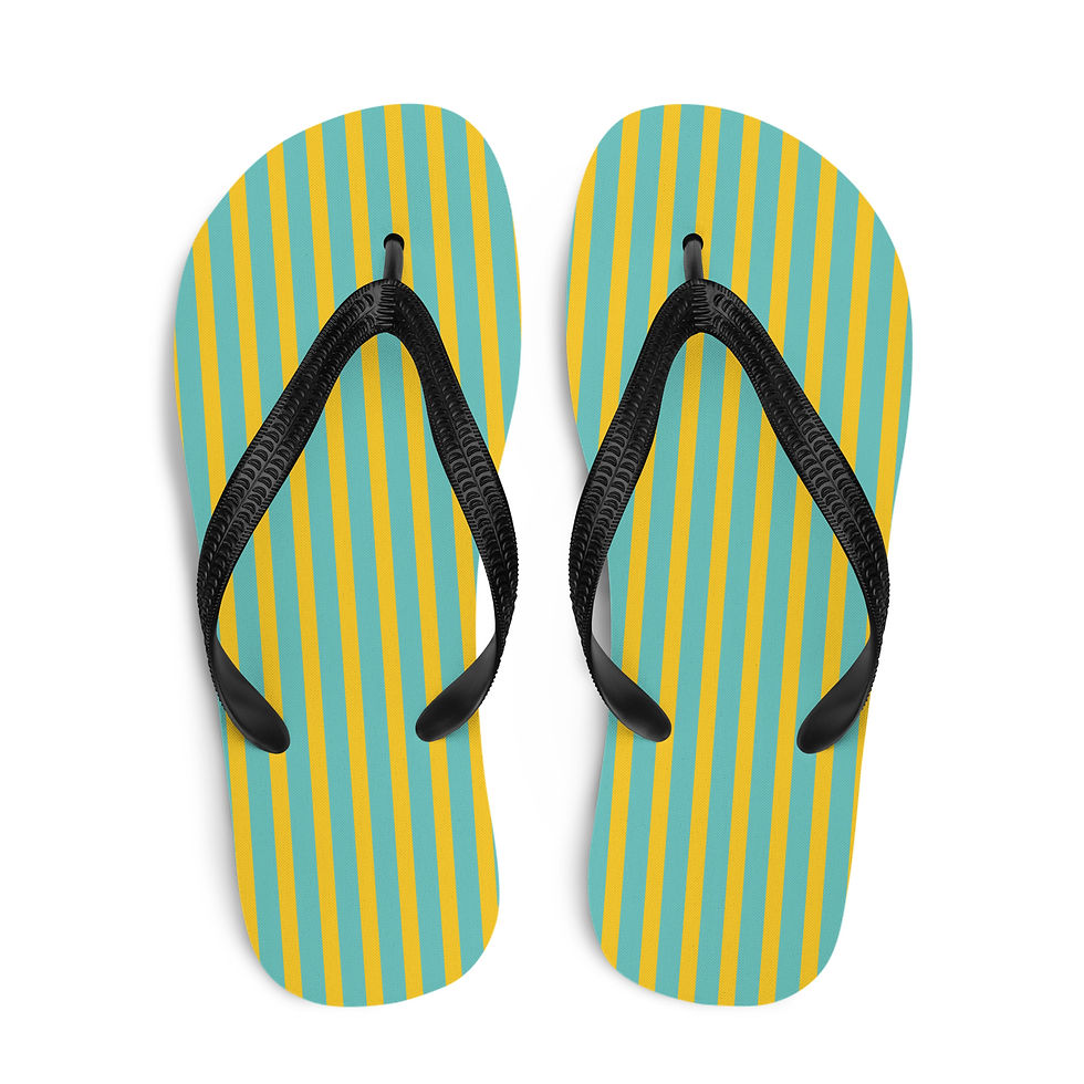 Teenie Weenie Yellow Striped Flip-Flops