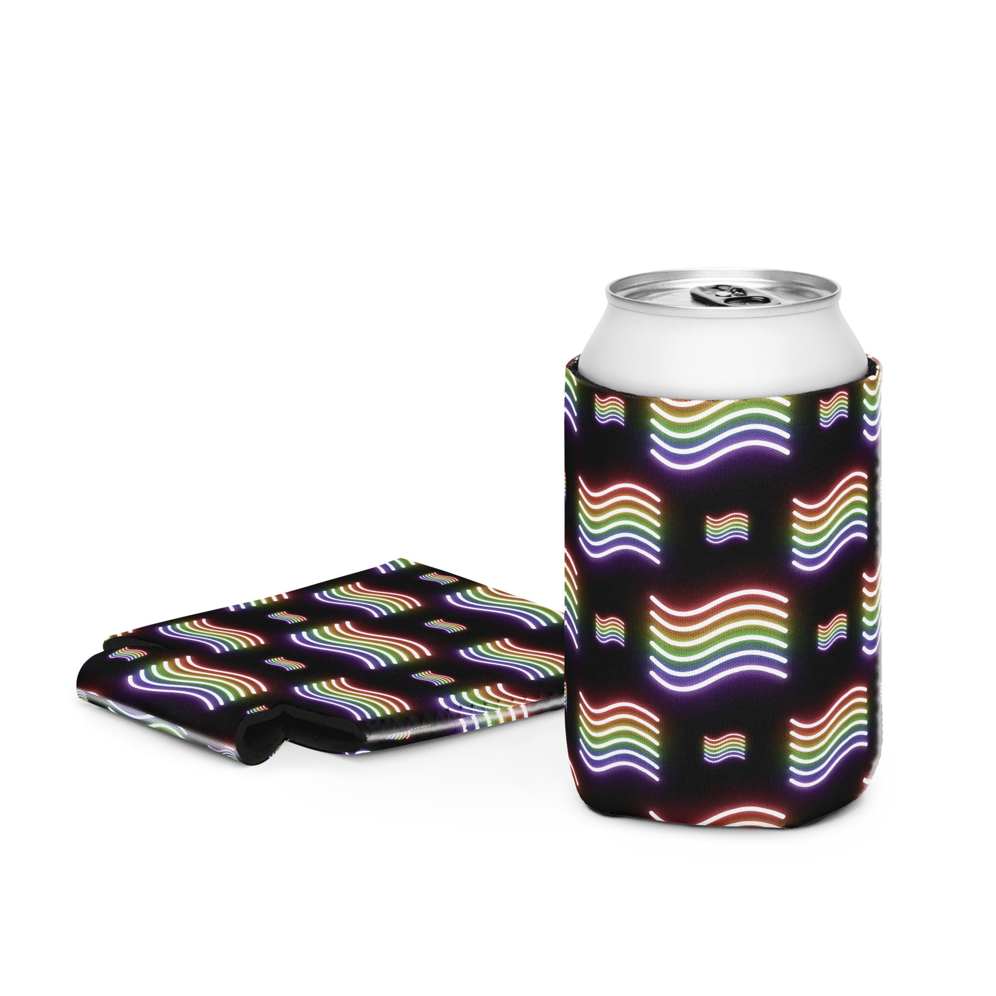 Pride Wave Neon Sign Can Coozie