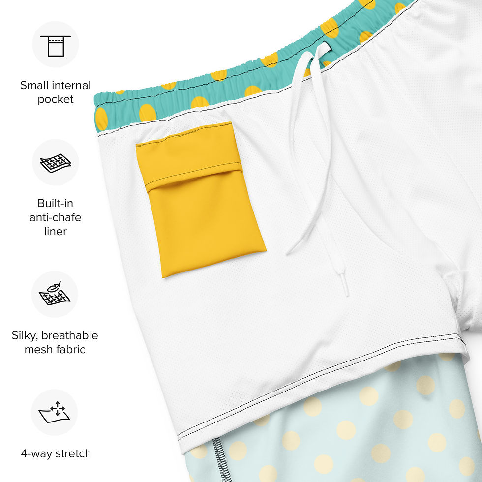 Thumbnail: Teenie Weenie Yellow Polka Dot Swim Trunks