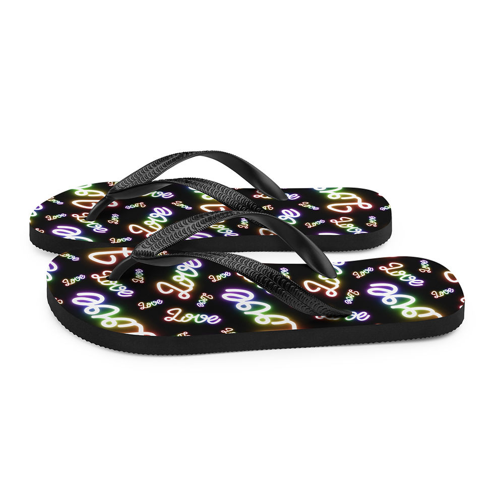 Thumbnail: Lots Of Love Neon Signs Flip-Flops