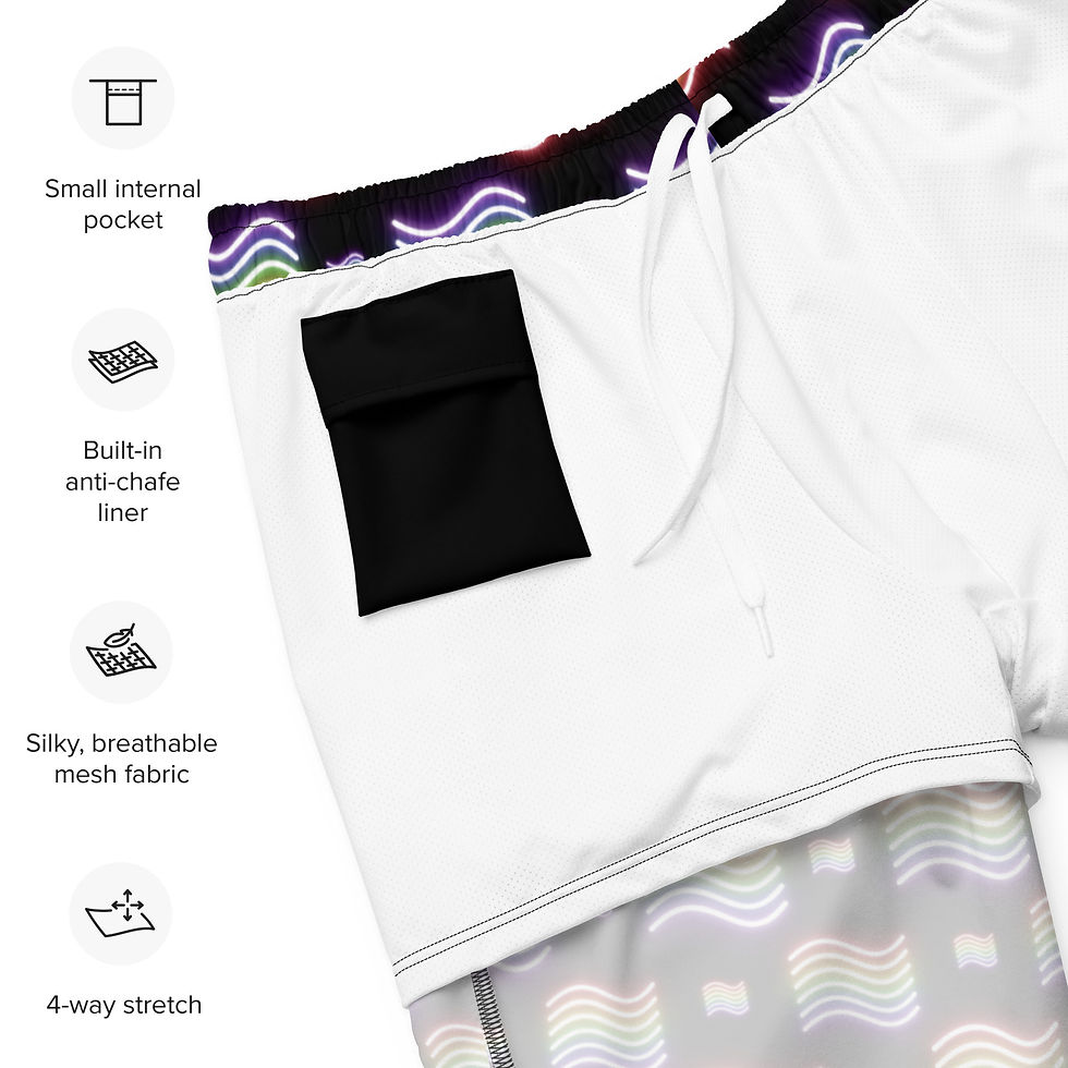 Thumbnail: Pride Wave Neon Signs Swim Trunks