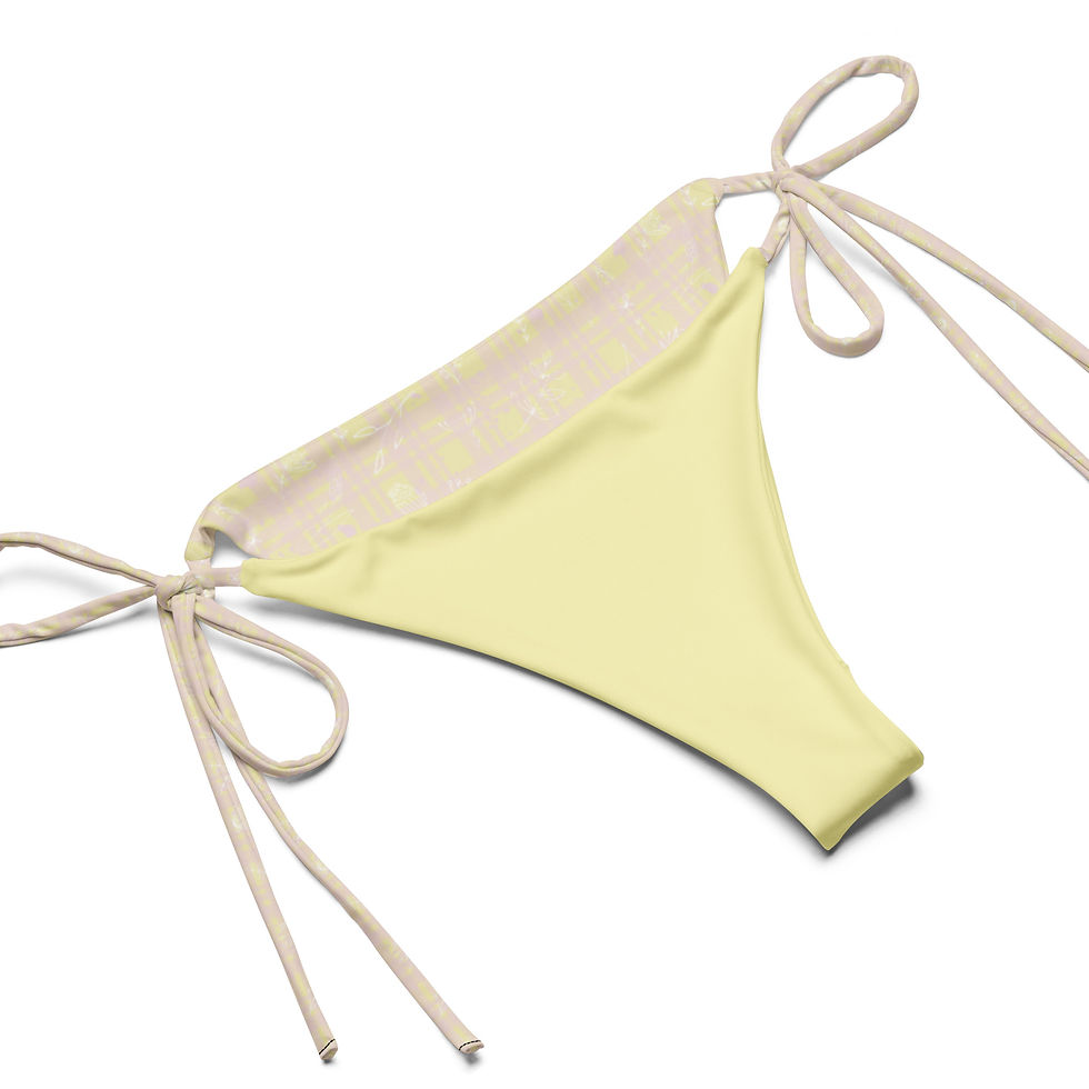 Thumbnail: Pink Pottery Plaid String Bikini