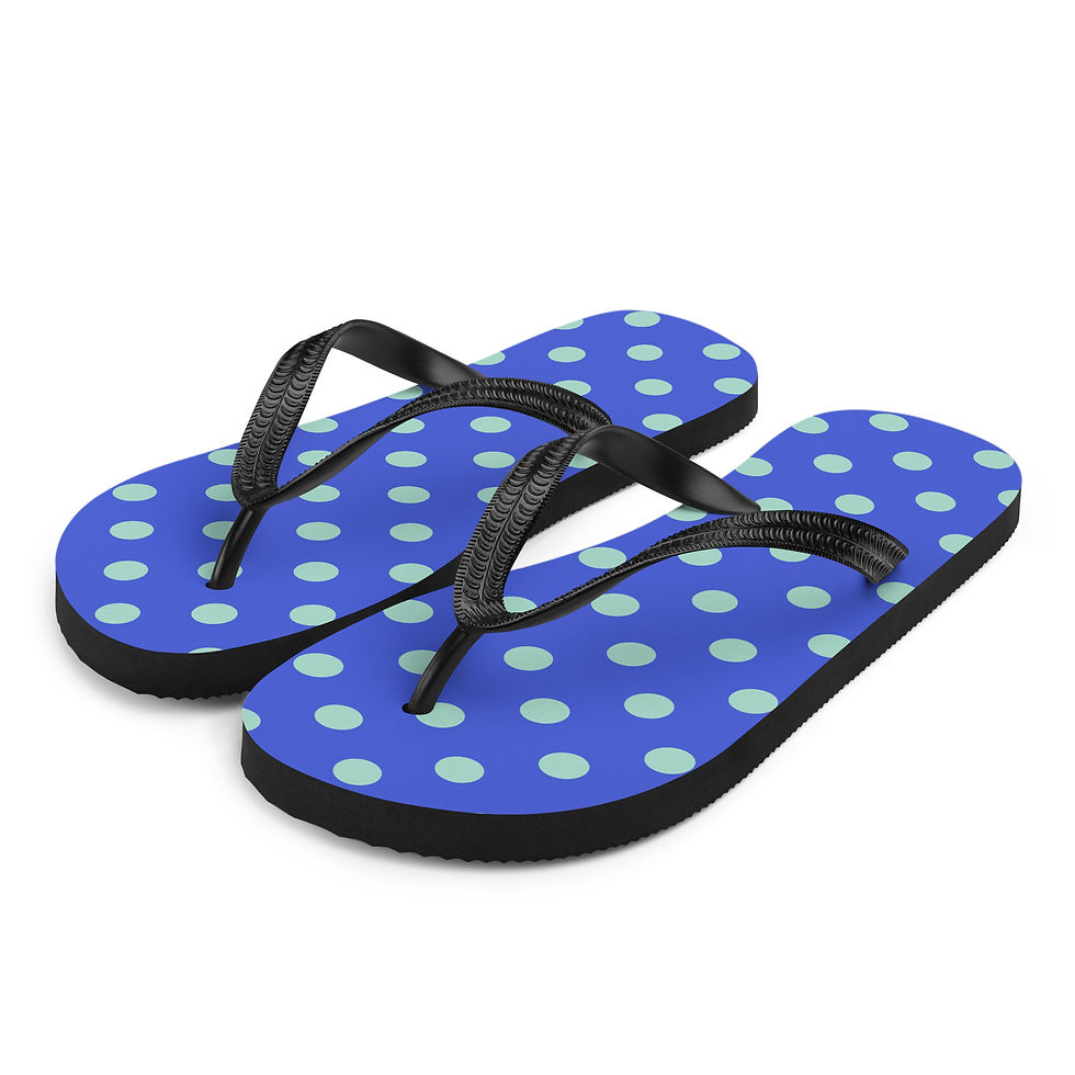 Beach Towel Dots Flip-Flops