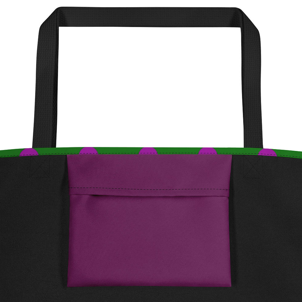 Thumbnail: Classic Poison Dots Large Tote Bag
