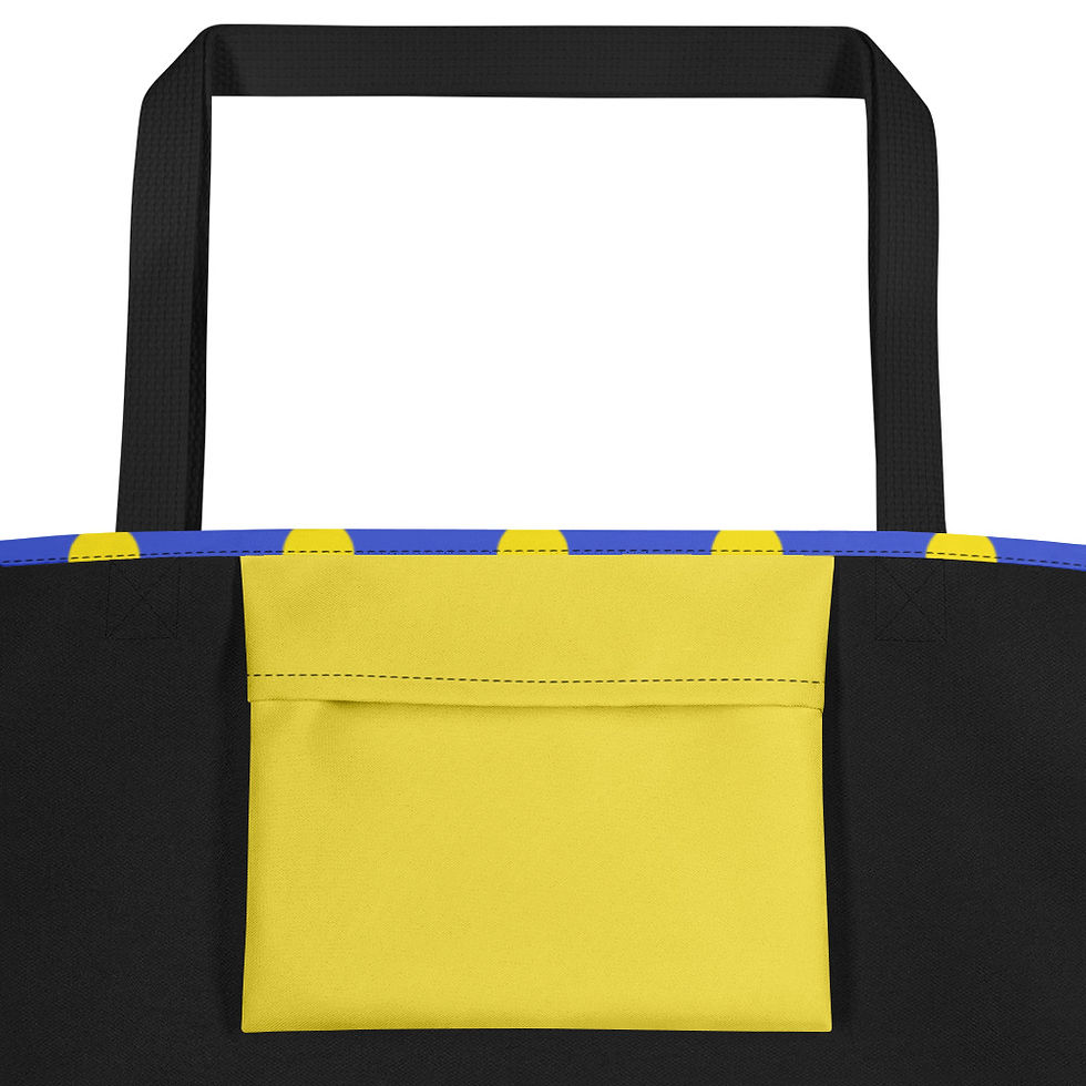 Thumbnail: Swim Trunks Dots Large Tote Bag