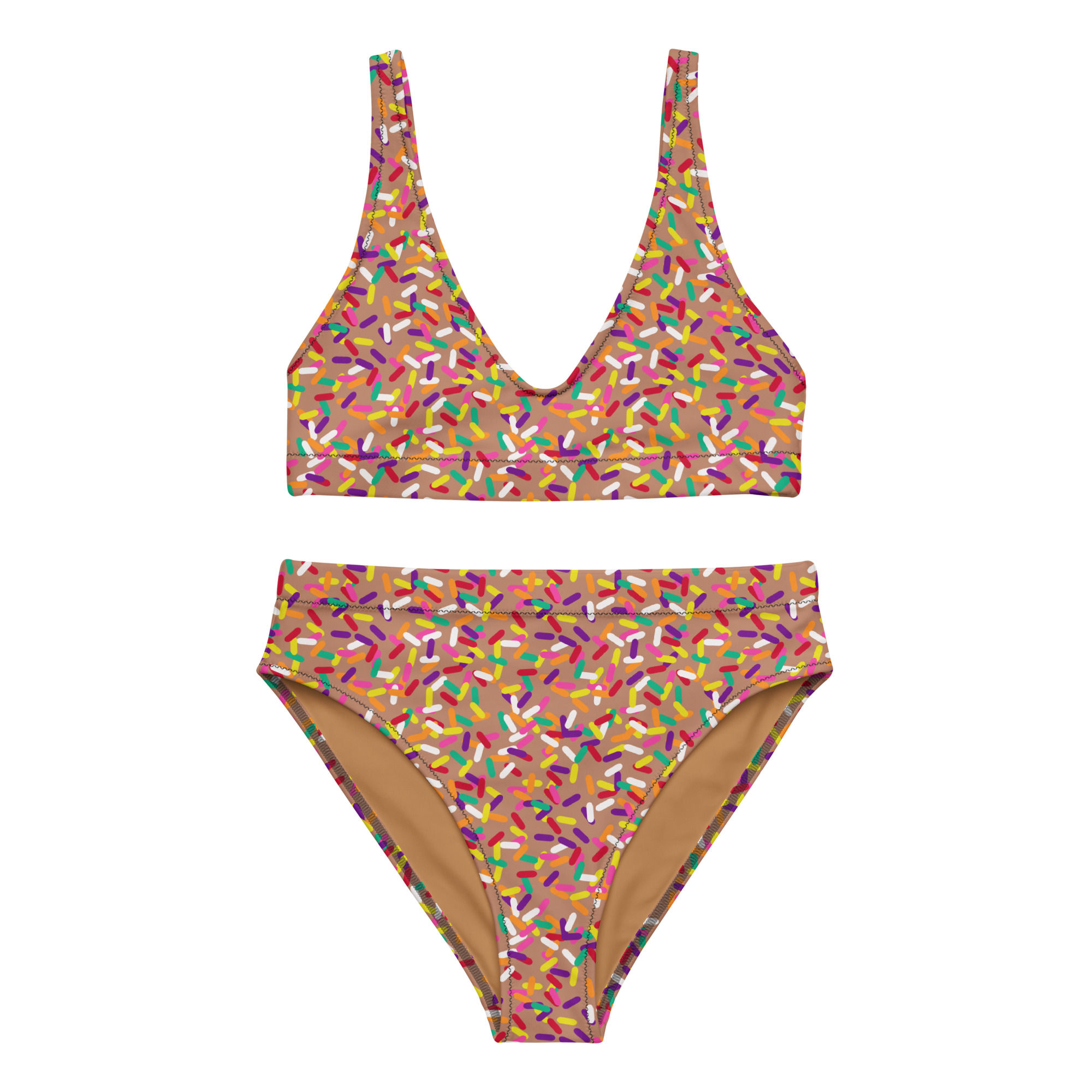 Chocolate Sprinkles High-Waisted Bikini