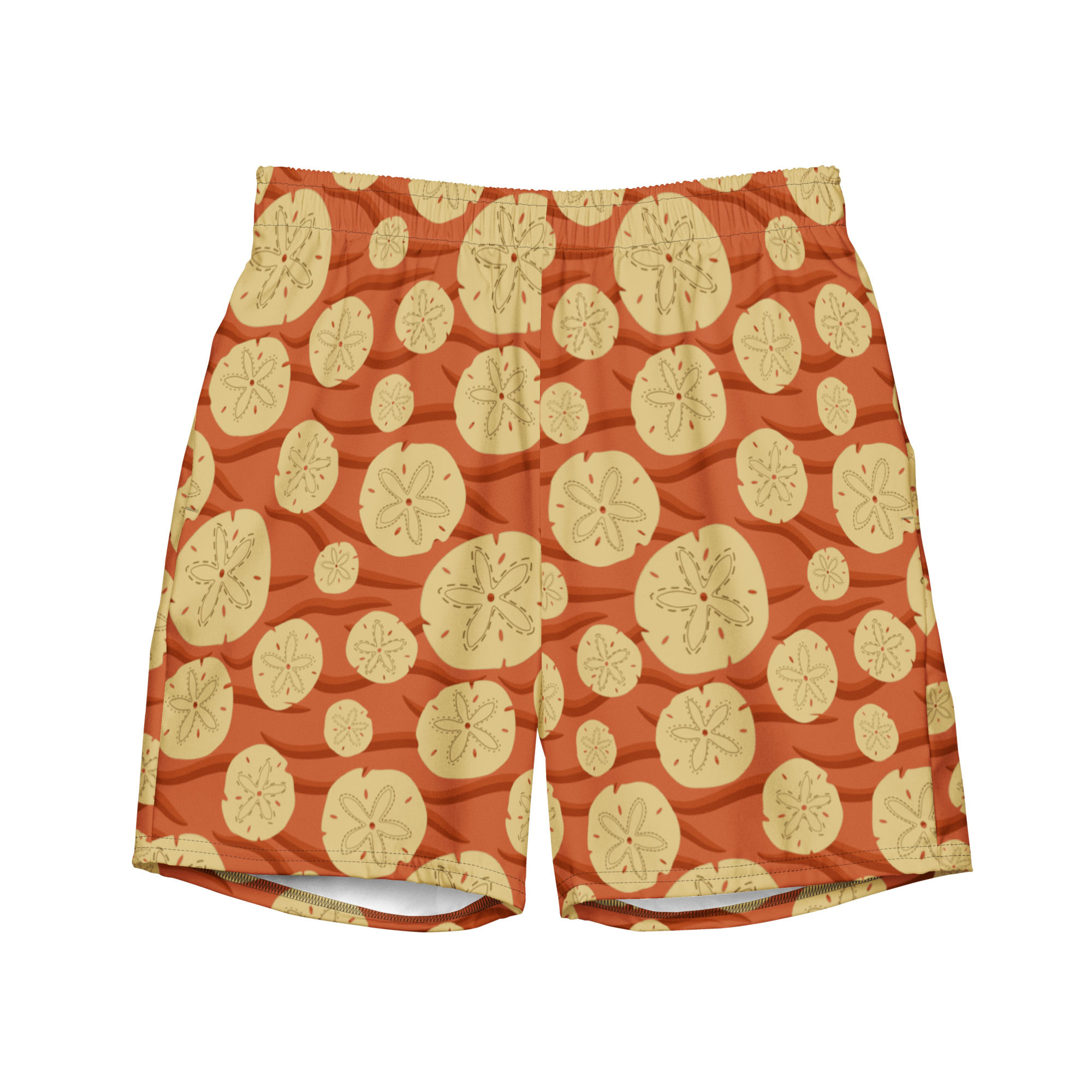 Red Sand Dollars Swim Trunks