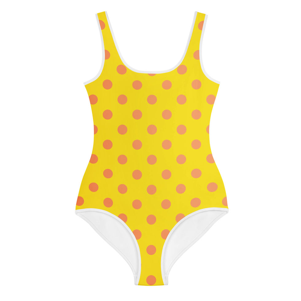 Sunshine Citrus Dots Youth Swimsuit