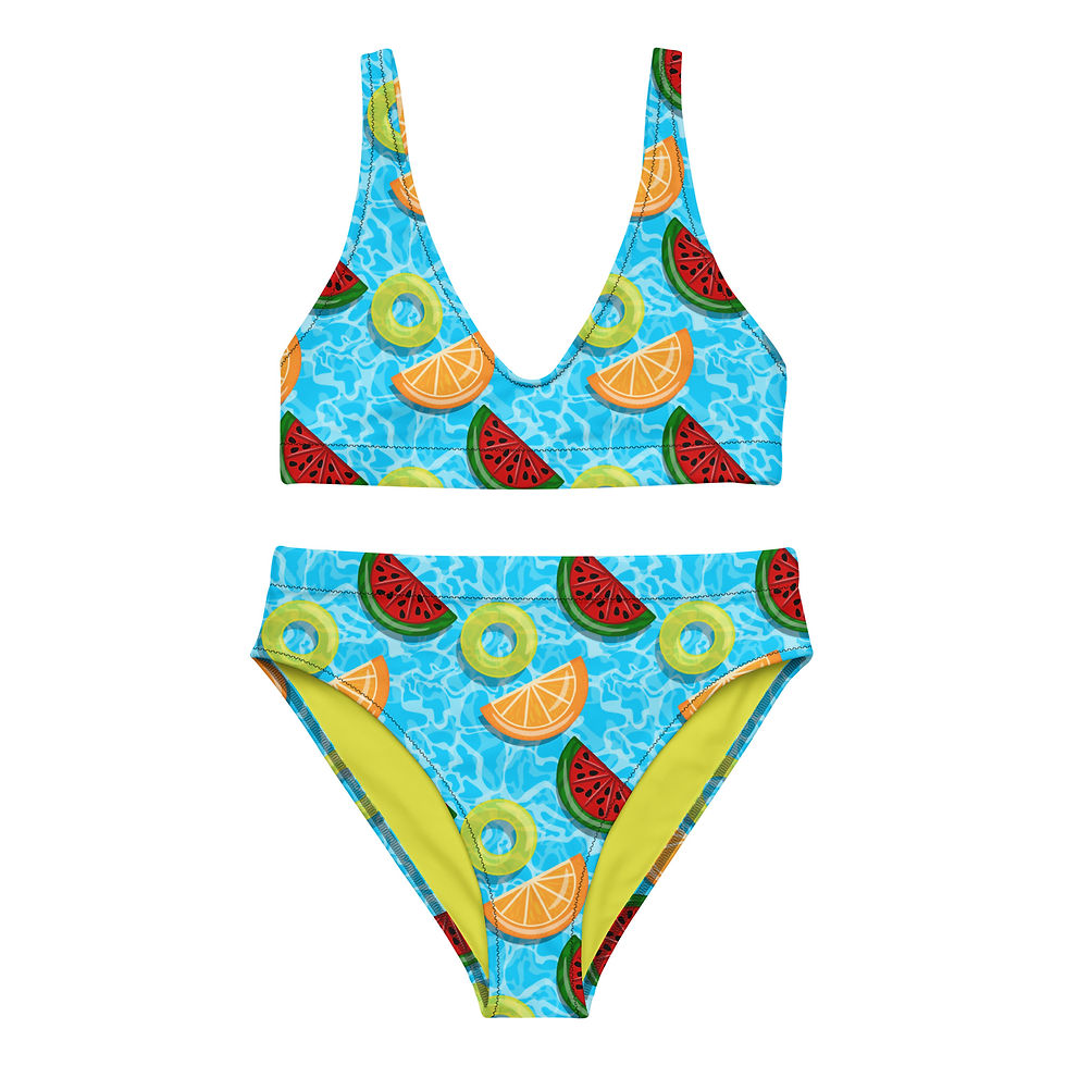 Fruity Floaties High-Waisted Bikini