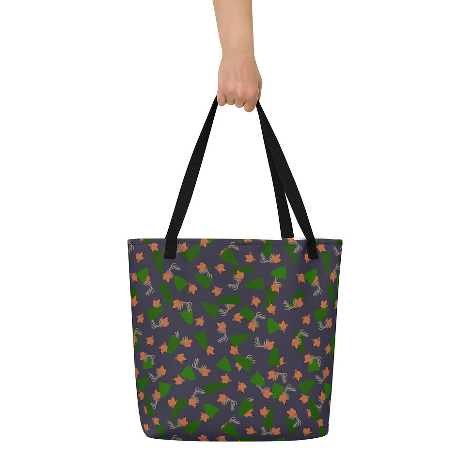 Thumbnail: Oh Deer Large Tote Bag