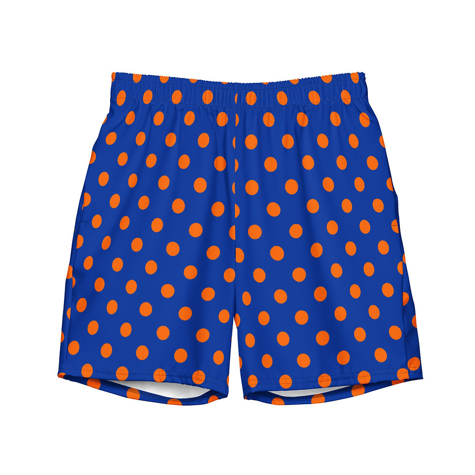 Orange Sky Dot Swim Trunks