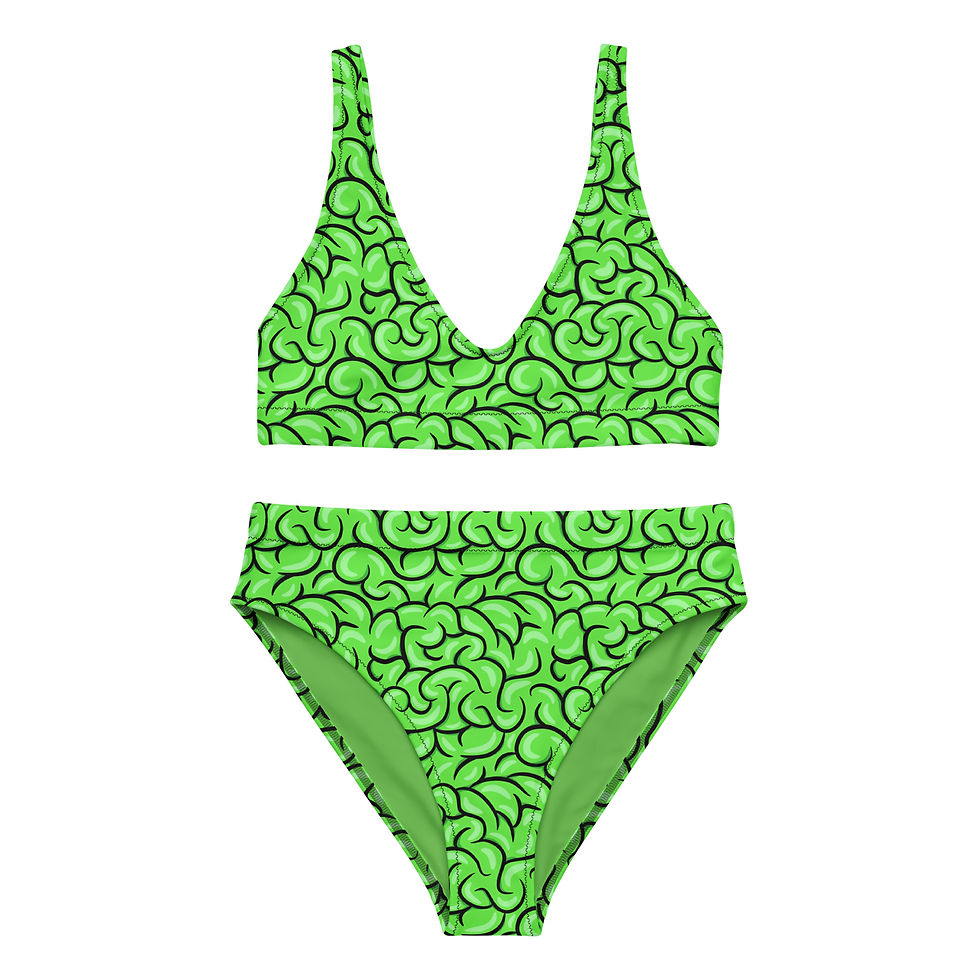 Zombie Brain High-Waisted Bikini
