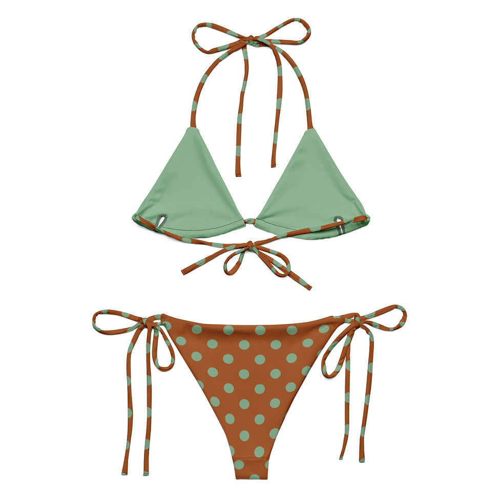 Mint Forest Dots String Bikini