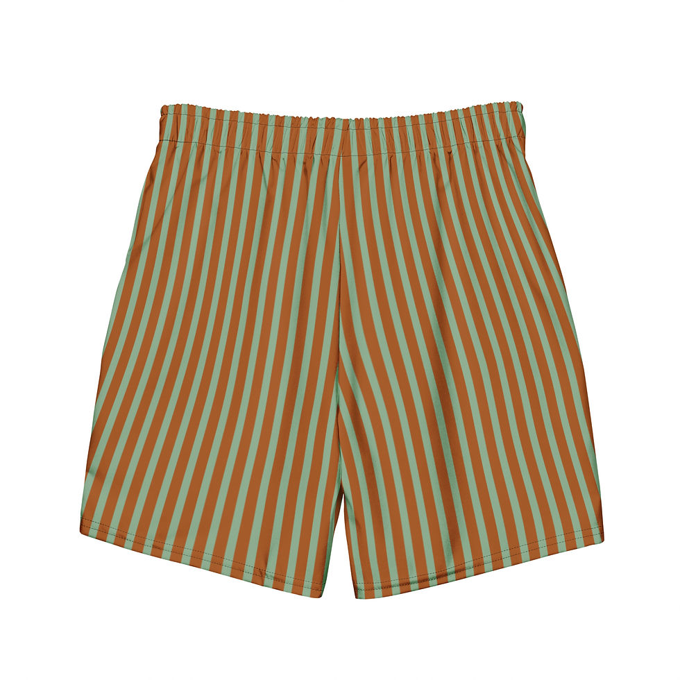 Thumbnail: Mint Forest Stripes Swim Trunks