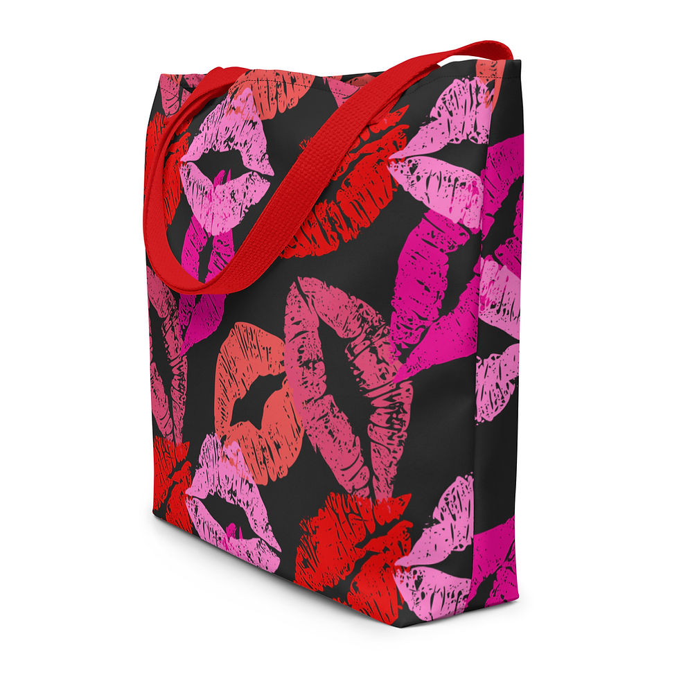 Thumbnail: Kiss Mark Large Tote Bag